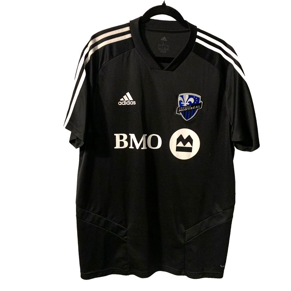 Adidas Men's Montreal Impact Soccer Jersey Size L Black 2018 2019 DT5287 Tiro 19